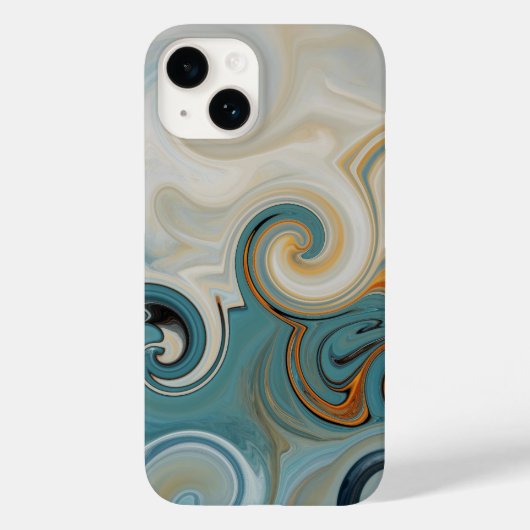 Ocean Waves Beach Aquamarin Blue Abstrakt 74 Case-Mate iPhone Hülle (Rückseite)