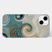 Ocean Waves Beach Aquamarin Blue Abstrakt 74 Case-Mate iPhone Hülle (Rückseite (Horizontal))