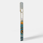 Ocean Waves Beach Aquamarin Blue Abstrakt 74 Case-Mate iPhone Hülle (Rückseite / Links)