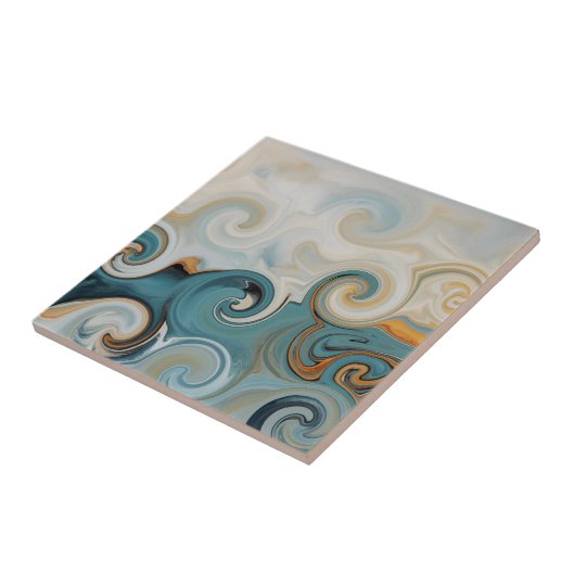 Ocean Waves Beach Aquamarin Blue Abstrakt 74 Fliese (Seite)