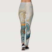 Ocean Waves Beach Aquamarin Blue Abstrakt 74 Leggings (Rückseite)