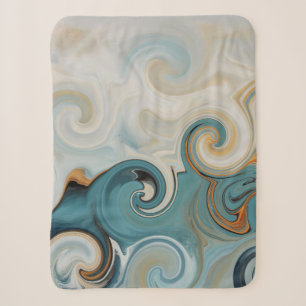 Ocean Waves Beach Aquamarin Blue Abstrakt 74 Sherpadecke