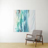 Ocean Waves Beach Aquarellbilder Wandteppich (Beispiel (Horizontal))