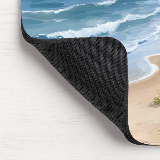 Ocean Waves | Beach Coastal Painted Mousepad (Ecke)