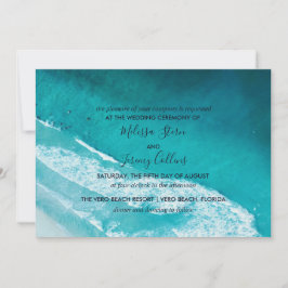 Ocean Waves Beach Hochzeitseinladung Einladung
