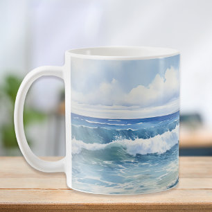 Ocean Waves Beach House Ästhetik Kaffeetasse