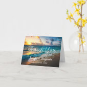 Ocean Waves Beach Personalisiert Wedding Vielen Da Karte (Gelbe Blume)