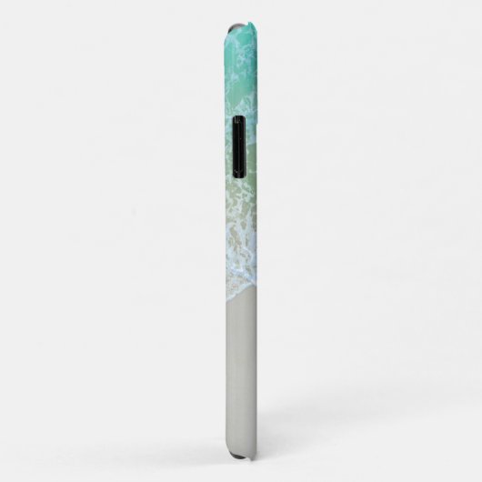 Ocean Waves, Beach Sand, White Script Name Case-Mate iPhone Hülle (Hinten/Rechts)