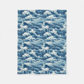 Ocean Waves Blanket Fleecedecke