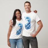 Ocean Waves Blue Graphic T - Shirt (Unisex)