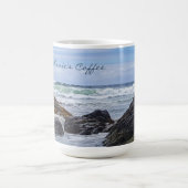 Ocean Waves Blue Green Shoreline Rock Größere Größ Kaffeetasse (Mittel)