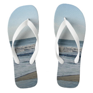 Ocean Waves Blue Sky Beach Sand Badesandalen