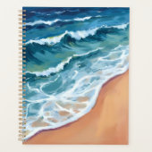 Ocean Waves Blue Watercolor Coastal Planer (Vorderseite)