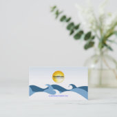 Ocean Waves Business Card V2 Visitenkarte (Stehend Vorderseite)