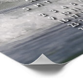 Ocean Waves Calendar Poster (Ecke)