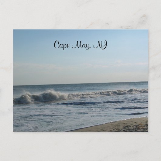 Ocean Waves, Cape May, NJ Postkarte (Vorderseite)