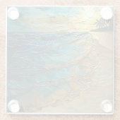 Ocean Waves Coastal Art Decor Glasuntersetzer (Rückseite)