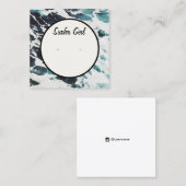 Ocean Waves Coasting Earring Display Card Quadratische Visitenkarte (Vorne/Hinten)