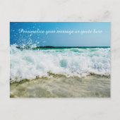 Ocean Waves Crashs Shore Personalize Message Postkarte (Vorderseite)