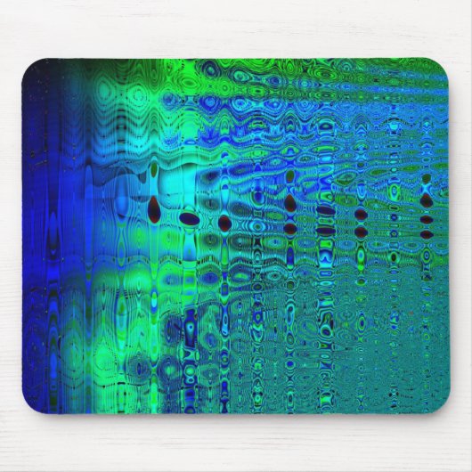 Ocean Waves Digitales Abstrakt Mousepad (Vorne)