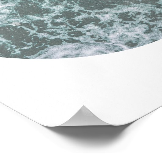 Ocean Waves Distressed Print Poster (Ecke)