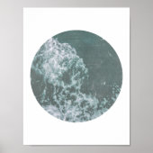 Ocean Waves Distressed Print Poster (Vorne)