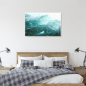 Ocean Waves Dunkel und hellblau delikate Blasen Leinwanddruck (Insitu (Schlafzimmer))