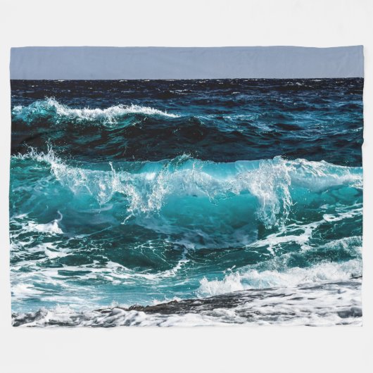 OCEAN WAVES FLEECEDECKE (Vorderseite (Horizontal))