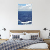 Ocean Waves Fluffy White Clouds Blue Sky Leinwand (Insitu (Schlafzimmer))