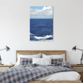 Ocean Waves Fluffy White Clouds Blue Sky Leinwand (Insitu (Schlafzimmer))
