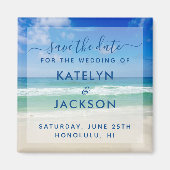 Ocean Waves Foto Chic Beach Save the Date Magnet (Vorne)