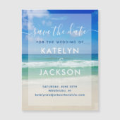 Ocean Waves Foto Chic Beach Save the Date Magnet (Vorderseite)