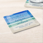 Ocean Waves Foto Chic Beach Save the Date Magnet Rechteckiger Pappuntersetzer (angewinkelt)