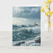 Ocean Waves Geburtstagkarte Karte (Gelbe Blume)