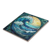 Ocean Waves Gestaltete Keramik Tile Fliese (Seite)