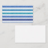 Ocean Waves Glitzer Hell Blue Surfer Visitenkarte (Vorne/Hinten)