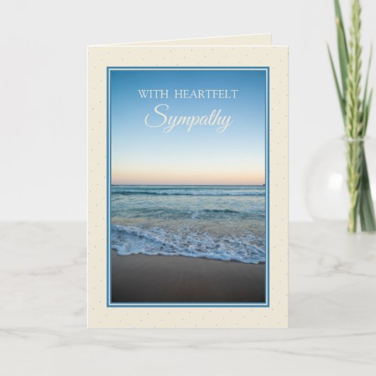 Ocean Waves Heartfelt Sympathy Card Karte (Vorderseite)