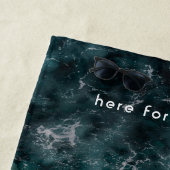 Ocean waves in dark teal, customizable strandtuch (Beispiel)