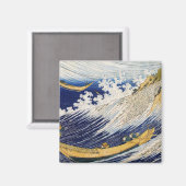 Ocean Waves Katsushika Hokusai Kunstwerk Magnet (Vorderseite/Rückseite)