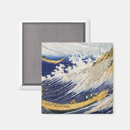 Ocean Waves Katsushika Hokusai Kunstwerk Magnet (Vorderseite/Rückseite)