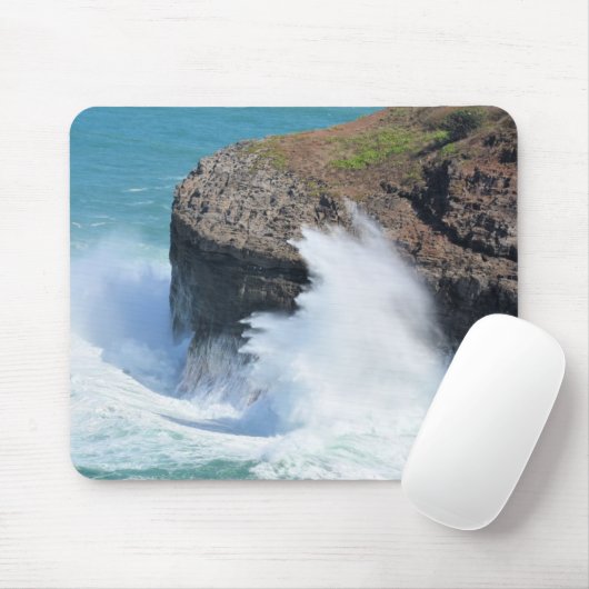 Ocean Waves Kilauea Kauai Mousepad (Mit Mouse)