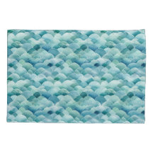 Ocean Waves Kissen Case Aquamarin Aqua Light Sea
