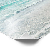 Ocean Waves Malerei Aqua Light Blue Aqua Fotodruck (Ecke)
