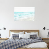 Ocean Waves Malerei Aqua Light Blue Aqua Leinwanddruck (Insitu (Schlafzimmer))