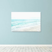 Ocean Waves Malerei Aqua Light Blue Aqua Leinwanddruck (Insitu (Holzboden))