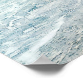 Ocean Waves Malerei Aqua Light Blue Aqua Poster (Ecke)