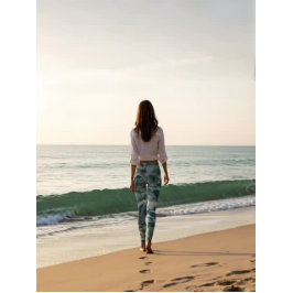 Ocean Waves Marble Leggings