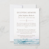 Ocean Waves Nautical Beileid mit Foto Vielen Dank Dankeskarte (Vorderseite)