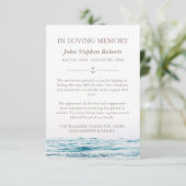 Ocean Waves Nautical Beileid mit Foto Vielen Dank Dankeskarte (Stehend Vorderseite)