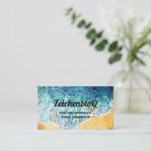 Ocean Waves on Beach Business Card Visitenkarte (Stehend Vorderseite)